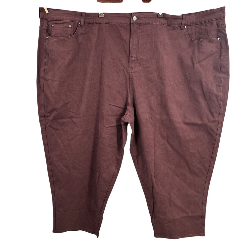 Universal Standard Women's Plus Size 40 Burgundy Stretch 5-Pocket Pant Jean New‎